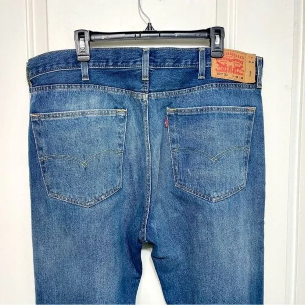New Levi's Mens 501  93‎ Straight Blue Jeans Size 35
